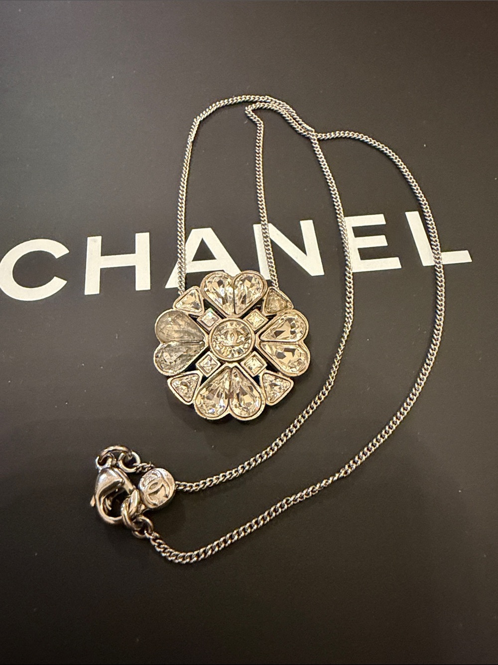 Chanel necklace -silver tone